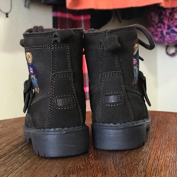 Polo sweater Ralph Lauren boots sz. 4 chocolate nubuck - Picture 6 of 10